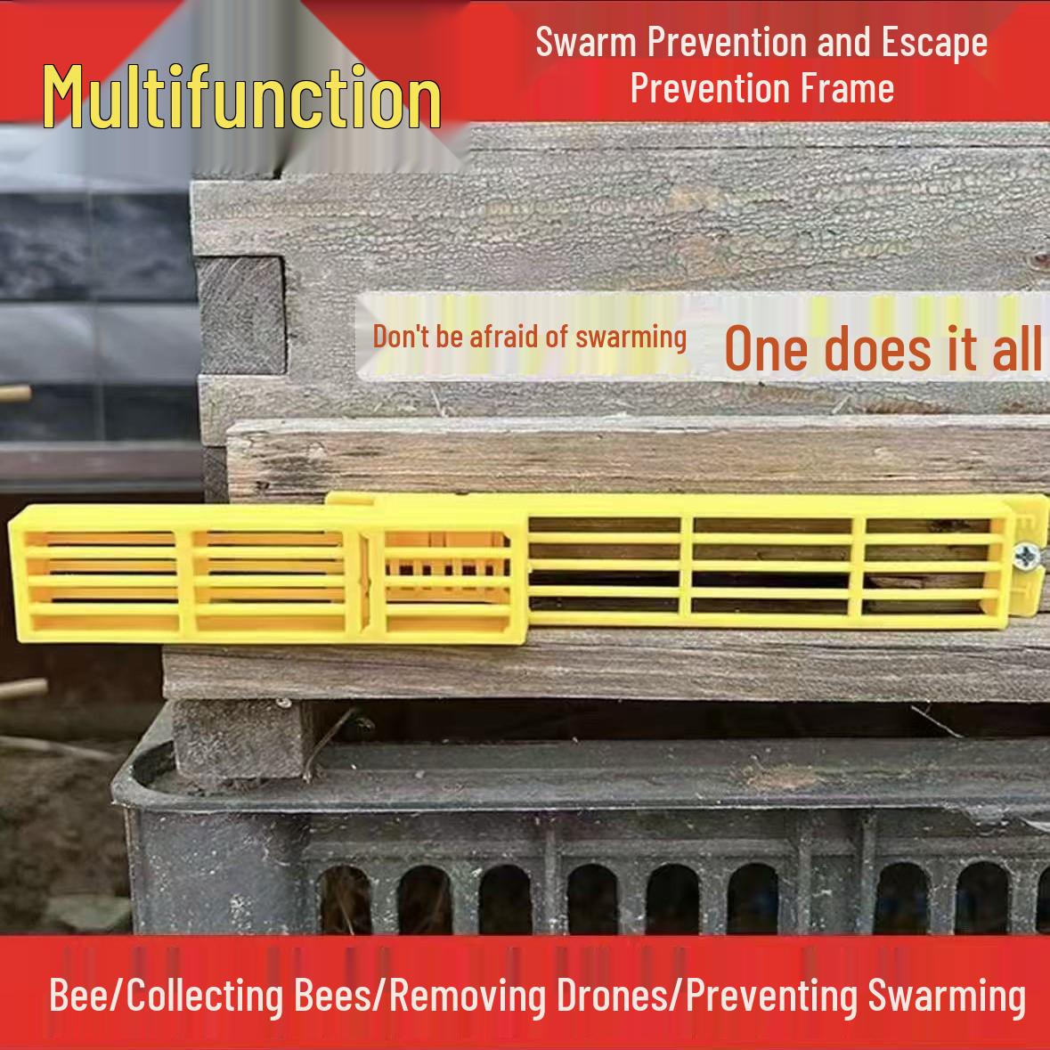 Yellow Bee Anti-Escape Swarm Box with Multifunctional Automatic Frame