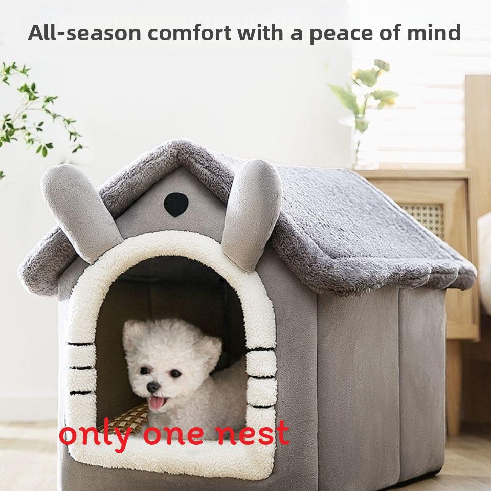 Pet House Cat Nest With Removable Cushion For Indoor Outdoor Use