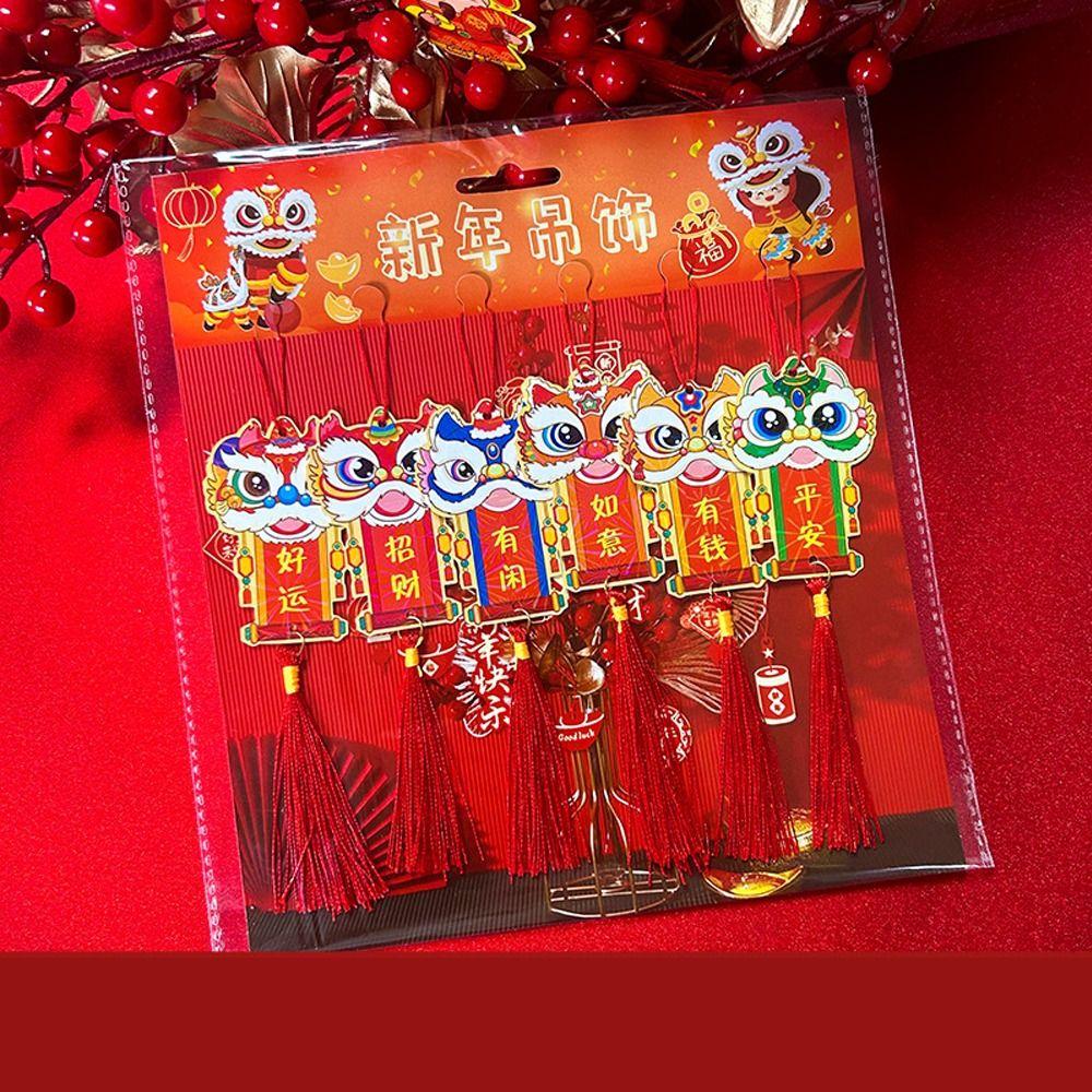 Frohes Neues Jahr Chinesische Stil Anhänger Bonsai Dekor Hängender Anhänger DIY Karte Jahr des Drachen Neujahrsanhänger Festlicher Vorrat
