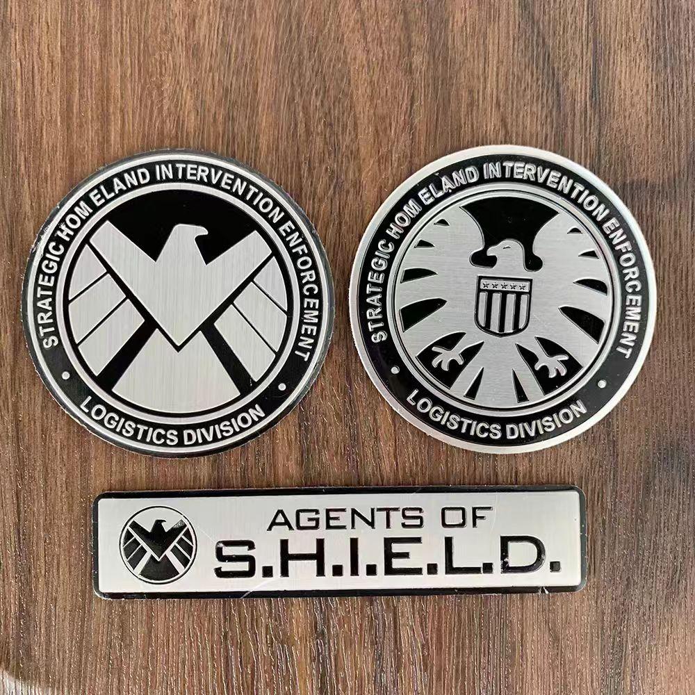 Marvel S.H.I.E.L.D. Metal Car Decal Sticker SHIELD Stickers for Cars Motorcycles Fuel Tanks Car Bodies Windows and Electric Vehicles