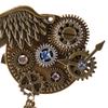 Vintage Steampunk Brosche Anstecknadel für Damen Herren PunkStyle Zahnrad Flügel Kette Brosche Reversnadel Hemd Korsage Anstecknadel Haarspange