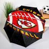 Kansas City Chiefs Pattern Umbrella - Automatic Open/Close, Compact 8-Rib Lightweight Umbrella Essential for outdoorPicnic Accessory Fan Gifts