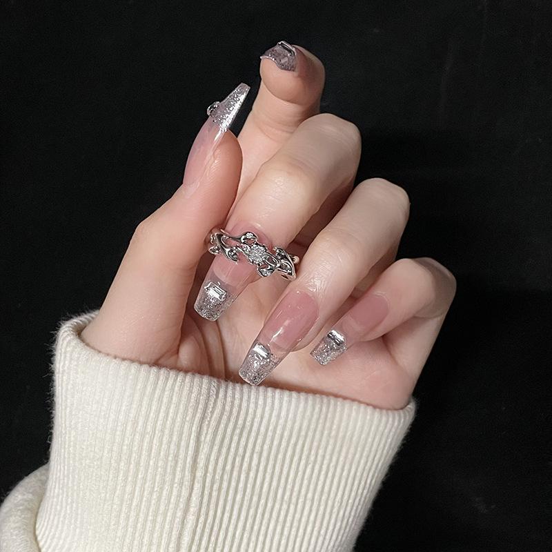 Original Niche Design French Irregular Diamond-Set Light Luxury Zir*****Pening High-End Cold Wind Ring Adjustable opening