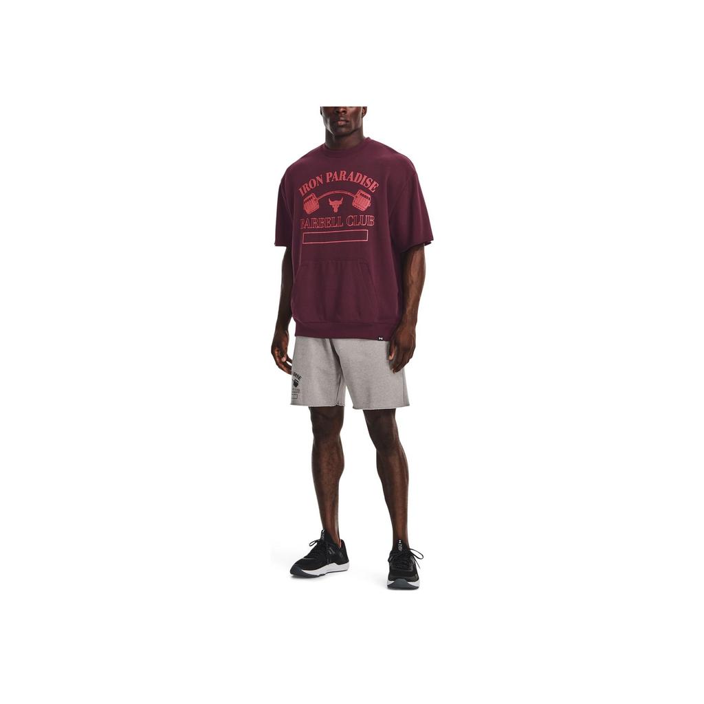 Under Armour Pattern Print Crew Neck Sports T-Shirt Men Tops Red 1373571-600