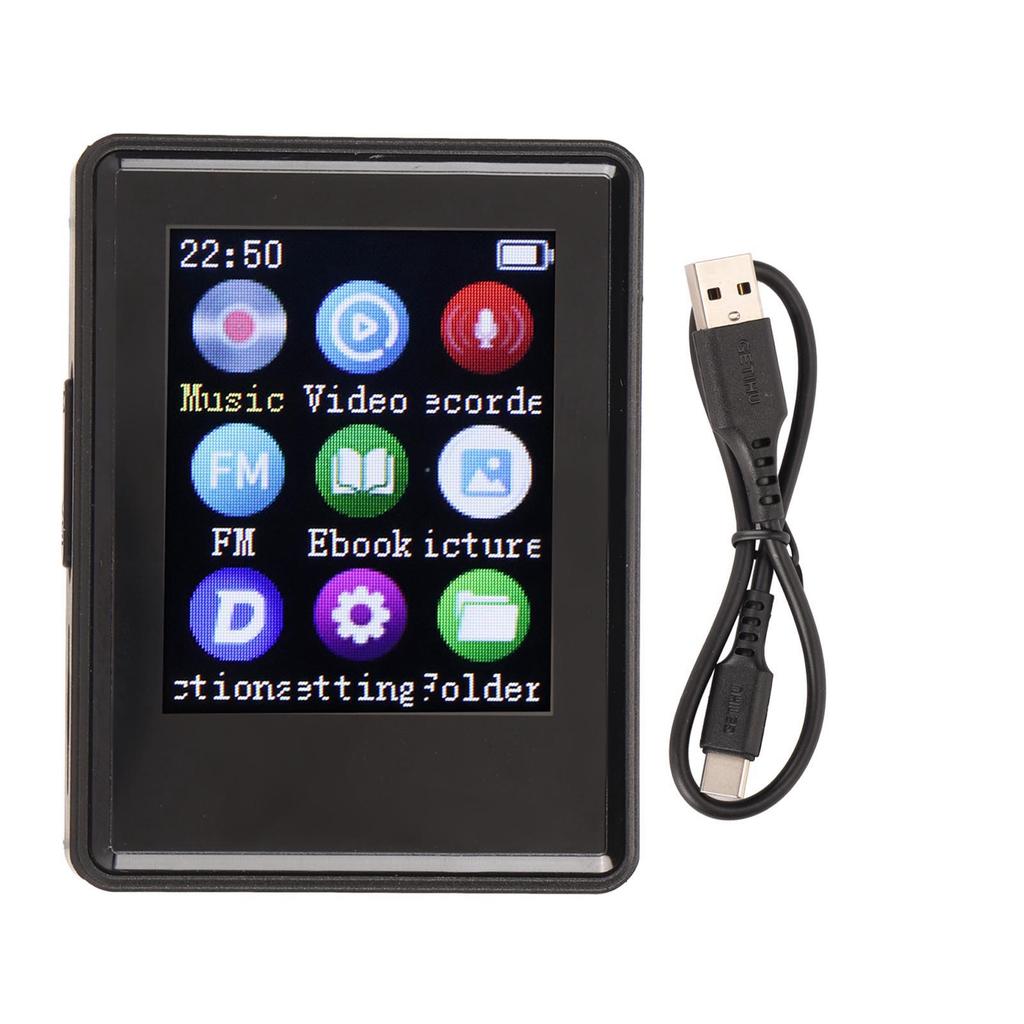 MP3 Player Bluetooth 5.0 1.77 Inch Screen HiFi Recording Electric Book Photo Portable MP3 MP4