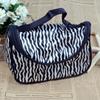 Fashion Zebra Pattern Makeup Bag Portable Travel Storage Organizer for Women Dual Zipper Access Toiletry Handbag for Home Travel Use