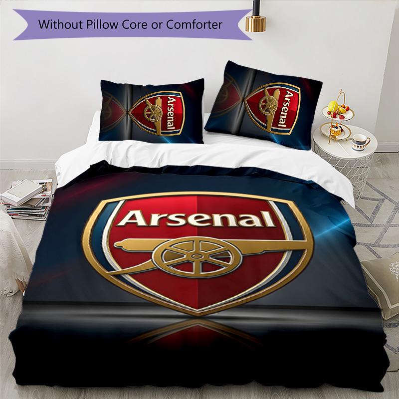 3pcs A-Arsenal3 Design Cover Set - HD Printed Bedding with 1 Cover and 2 Pillowcases - Perfect for Home and Dorm Decor