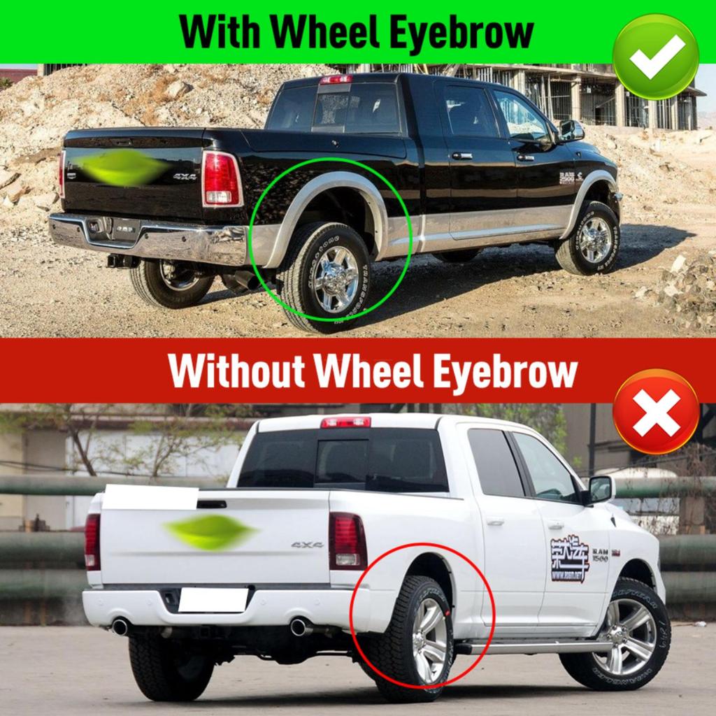 4 stk Sprutskjermer Mudguards Kompatible med Dodge Ram 1500 2500 3500 2010 2011 2012 2013 2014 2015 2016 2017 2018