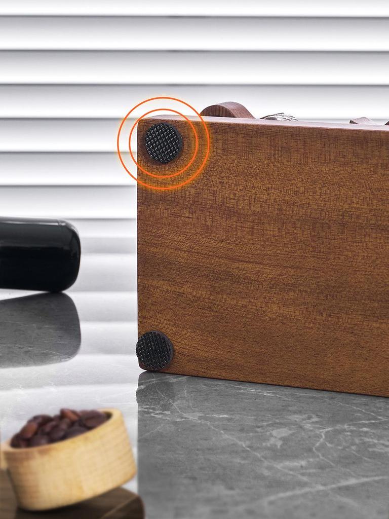 Multi-Functional Solid Wood Coffee Tamper & Distributor Base with Handle Holder