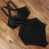 Damen-Badeanzug, ausgeschnitten, einteiliger Badeanzug, Neckholder, hohe Taille, Strandmode, Monokini, Push-Up-Badeanzug, einteilige Badebekleidung für Damen