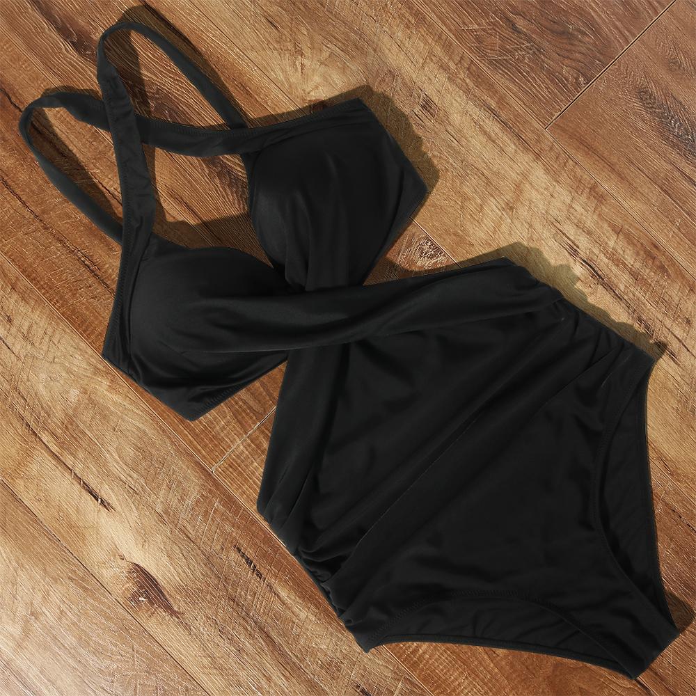 Damen-Badeanzug, ausgeschnitten, einteiliger Badeanzug, Neckholder, hohe Taille, Strandmode, Monokini, Push-Up-Badeanzug, einteilige Badebekleidung für Damen