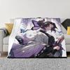 Kochou Shinobu Fluffy Soft Blankets for Decorative Sofa Blanket Knitted Plaid Home and Decoration Microfiber Bedding Beach Towel