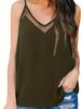 Strappy Backless Sexy Camisole Top for Women, Solid Color V-Neck Summer T-Shirt Cami