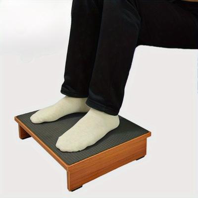 Wooden Footstool with Cushion Footrest for Office, Bathroom, Kitchen, Garden & Step-Up Stool, Protection Against Fatigue and Varicose Veins ADM