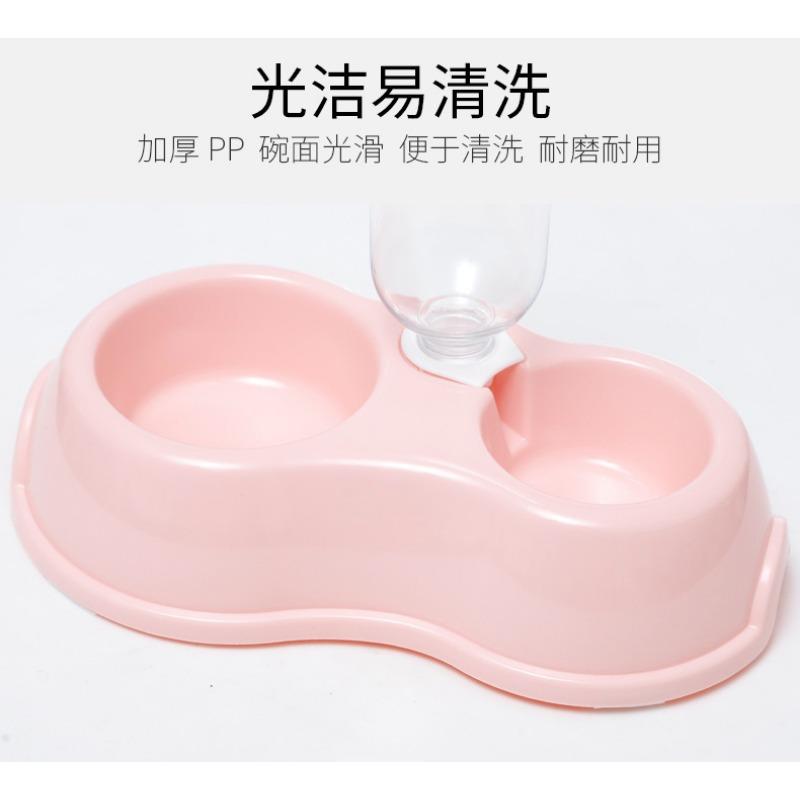 Macaron Color Double Pet Bowl For Cats Anti Slip Auto Water Feeder