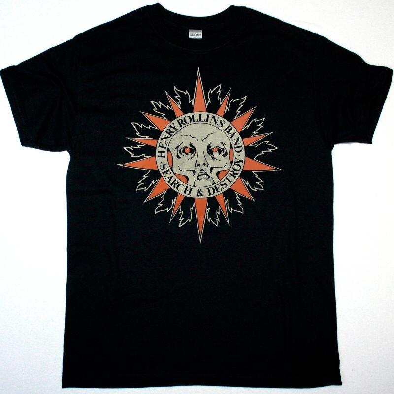 HENRY ROLLINS SEARCH amp; DESTROY Heavy Cotton Black Unisex T Shirt For Men AG405 Unisex T-Shirt XXL