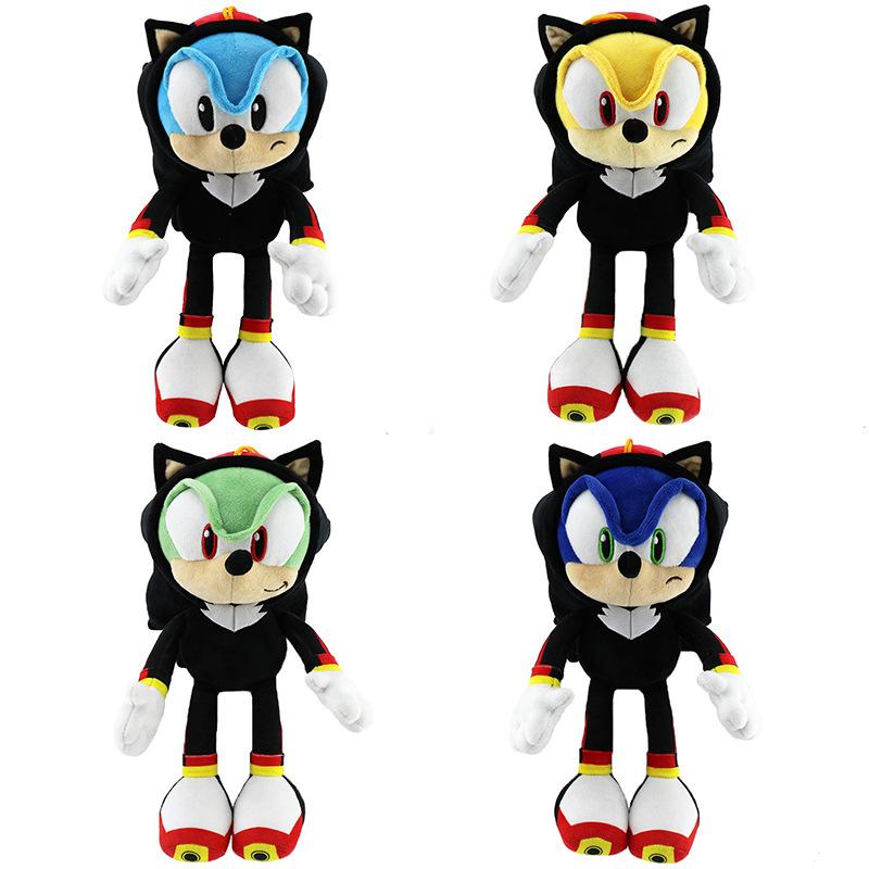 Neues Igel-Maus-Stofftier Super Sonic Tails Knuckles Cartoon Anime Puppe 30cm