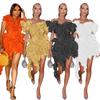 Rochie neagră scurtă pentru femei, fără mâneci, cu spate decupat și pliuri, cu tiv neregulat rulat