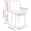 Dining Chairs 2 Pcs. Cream Velvet