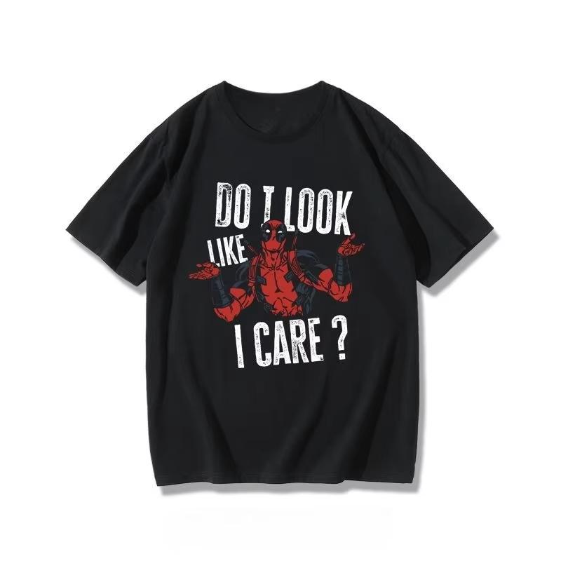 2026 New Deadpool Cartoon Movie Print Summer New Style Unisexs and Womens Casual Fashionable Shortsleeved Tshirt