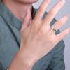 Adjustable Unisex Silver-Plated Minimalist Finger Ring Men Women Geometric Braided Design Retro Style