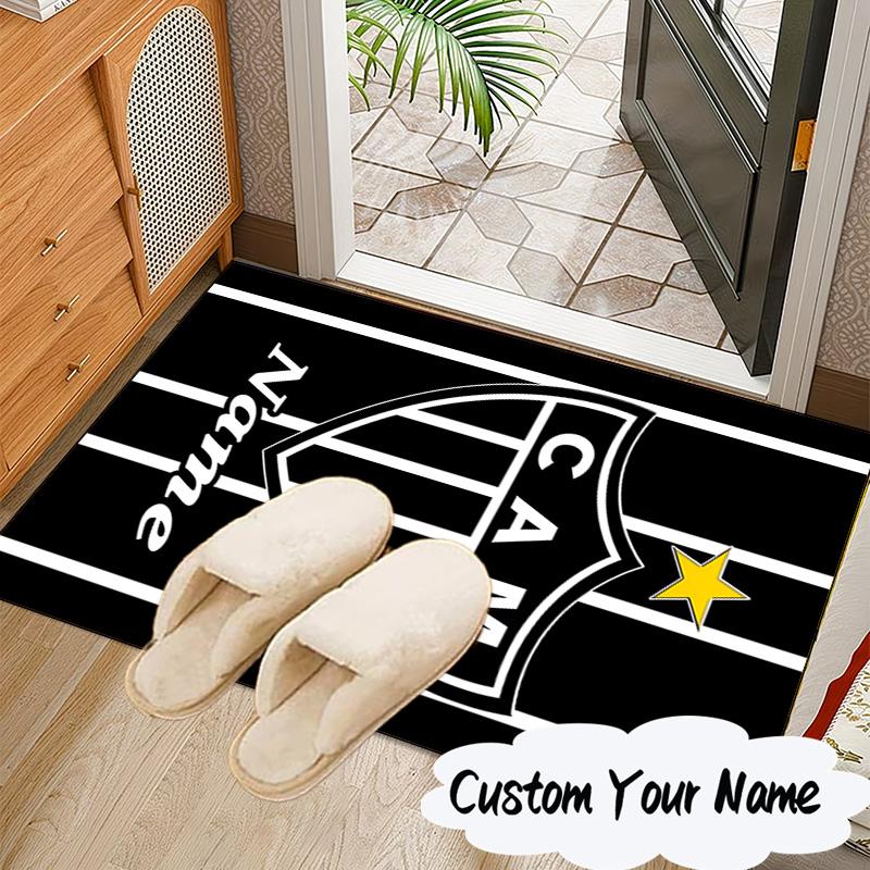 Custom Name Team Spirit Cam Unity Rug for Living Room, Game Rooms, Office, Bedroom, Floor Mat Playful Design, Fan Gifts Christmas Decor