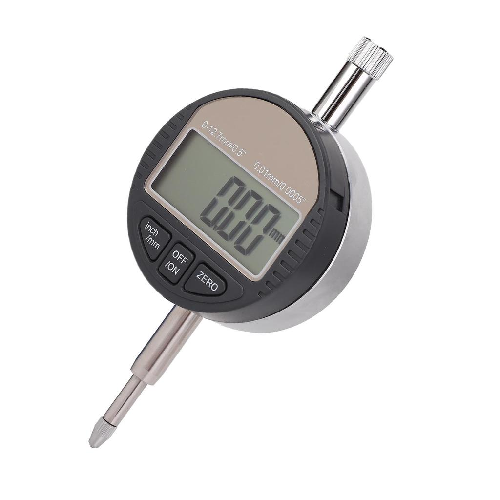 Electronic Digital Dial Indicator 0.5in 12.7mm Inch Metric High Resolution 0.0005in 0.01mm Accurate Probe Tester