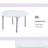 ZISIZ Plastic Round Folding Table