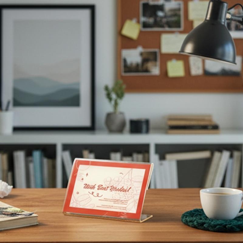 50 divisions Crystal Acrylic Sign Holders Ideal For Product Markers Desk Identification Cards And Gathering Seating Labels 4x6x2.3cm