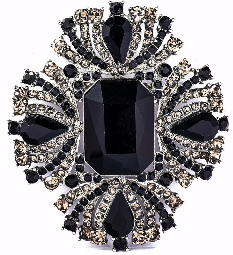 Luxury Crystal Glass Brooch Fashion High-End Temperament Clothing Brooch Diamond Pin
