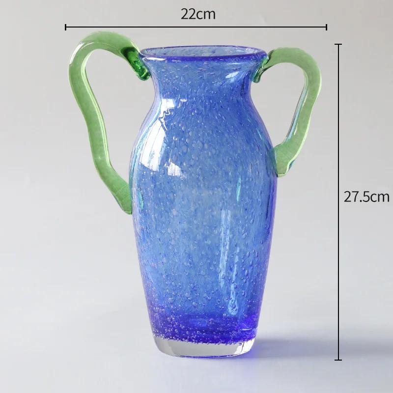 Creative Bubble Decorative Glass Vase Hydroponics Flower Pots Desk Decoration Artificial Flowers Vases Room Aesthetic Decor