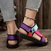 2025 Neue Sommer Damen Flache Sandalen Hanfseil Set Fuß Strandsandalen Outdoor All-Match Freizeitschuhe für Damen Große Größe Sandalen
