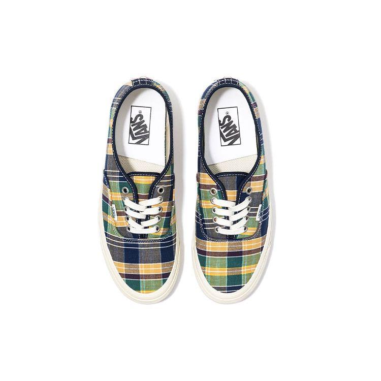 Vans Style 44 Fabric Casual Plaid Low Top Skate Shoes Unisex Sneakers Yellow Green Blue VN0A5KX45TK
