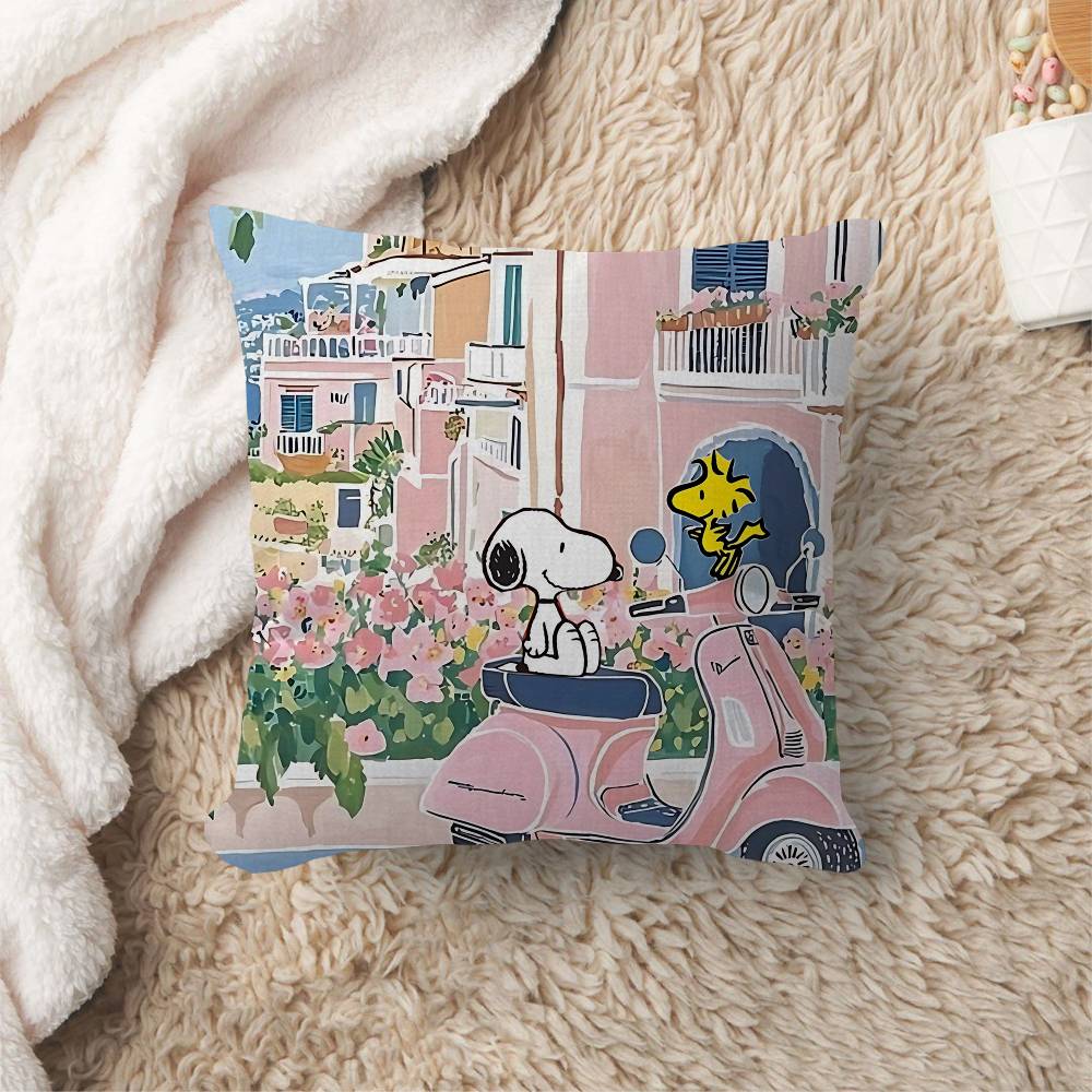 The SSnoopys Show Cartoon Pillow Gifts Home Office Furnishings Bedroom Sofa Car Cushion Cover case xcm