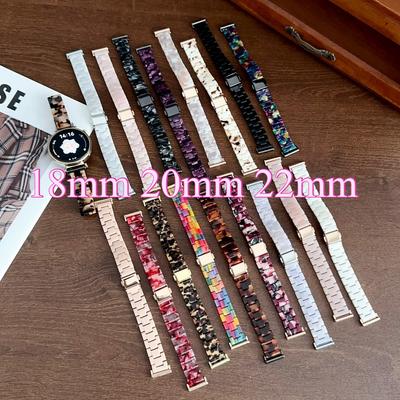 Correa de Reloj de Resina de 18/20/22 mm para Garmin Forerunner 255 265 265S Venu 3S 2S, Huawei GT6 GT5 41mm Samsung Galaxy Watch 7 6 5 Correa Correa