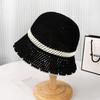 Women's summer cut-out color block short-brim fashion basin hat travel sunshade hat