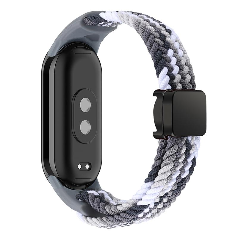 

Magnetic Braided Nylon Strap for Xiaomi Smart Band 9 NFC/9/8 NFC/8 Replacement Watch Band Dazzle Black
