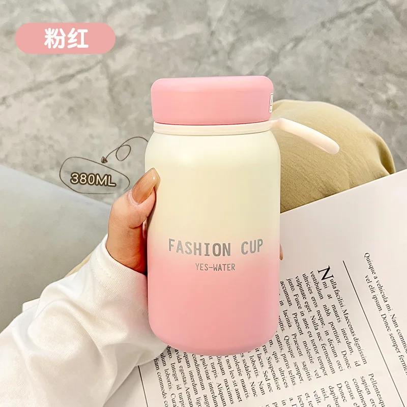 

380 мл симпатичные градиентные термосы 361 бутылка из нержавеющей стали портативный термос чашка кофейная кружка для леди путешествия шоппинг офис использование 380ml