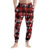 Men's Drawstring Pocket Casual Pants, Checkered Striped Printed Pocket Casual Pants, Home Sleeping Pants