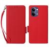 Wallet Case for Vivo - Leather/PU, Red, With Lanyard