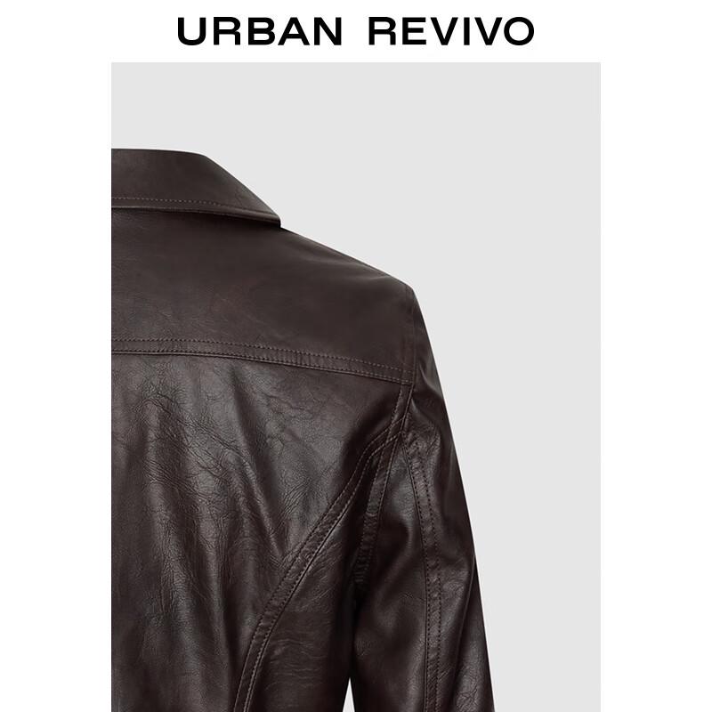 UR 2025 Winter Retro Multi-Zipper PU Jacket