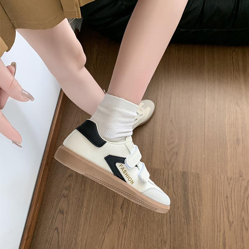 

Женские осенние кеды на липучках, универсальная повседневная студенческая белая обувь 41