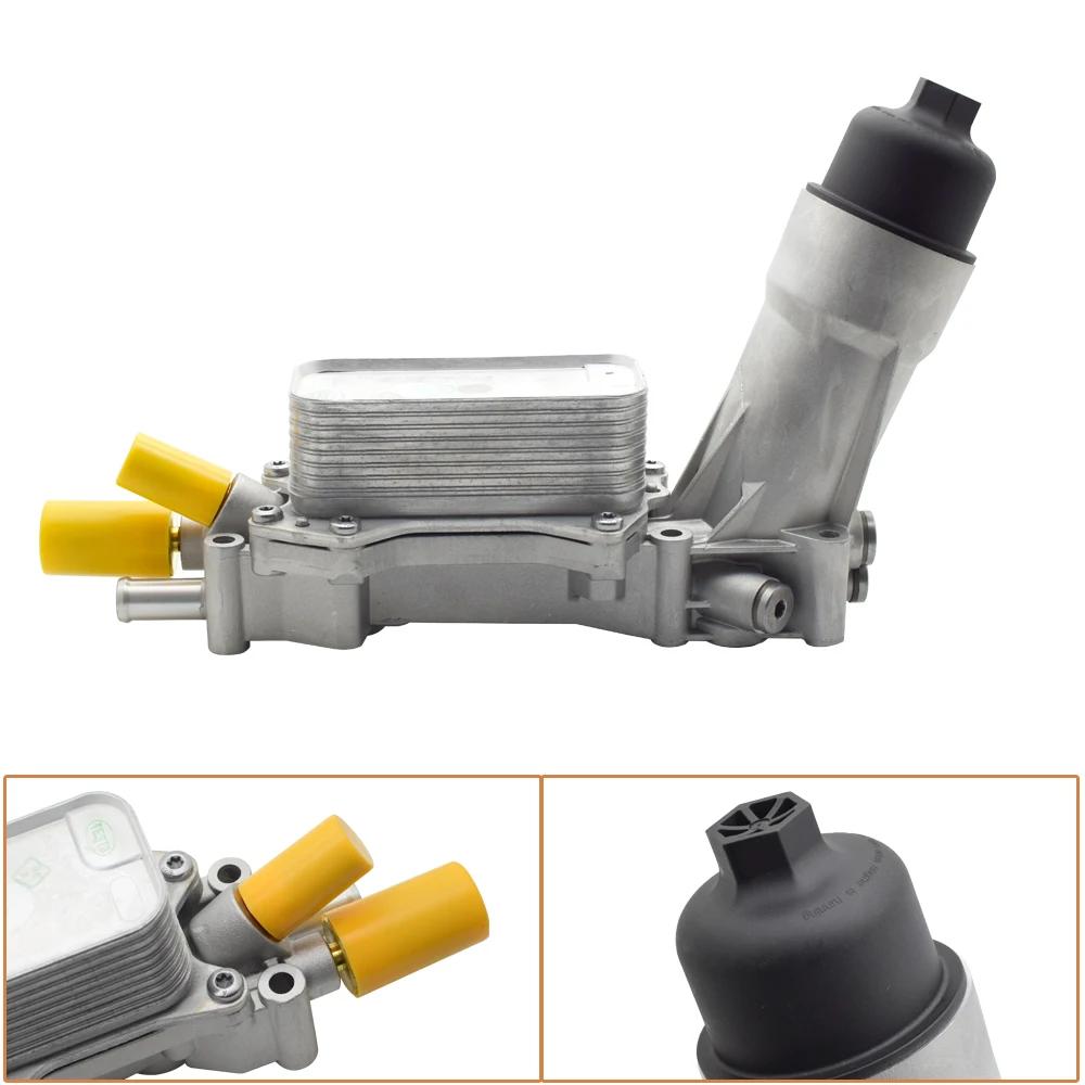 Aluminum Housing Engine Oil Filter Cooler Assembly For Jeep Dodge Chrysler V6 3.6L11-17 926-876 68310865AB 68105583AB