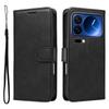 For Xiaomi 17 Pro Leather Wallet Case with Strap Solid Color Phone Stand Cover