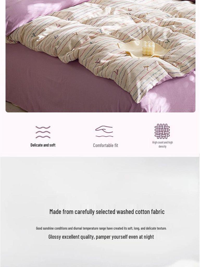G5Z Doppellagiges Reines Baumwoll-Musselin-Bettwäscheset: Bettbezug, Bettlaken & Kissenbezug - Maschinenwaschbar & Anpassbar