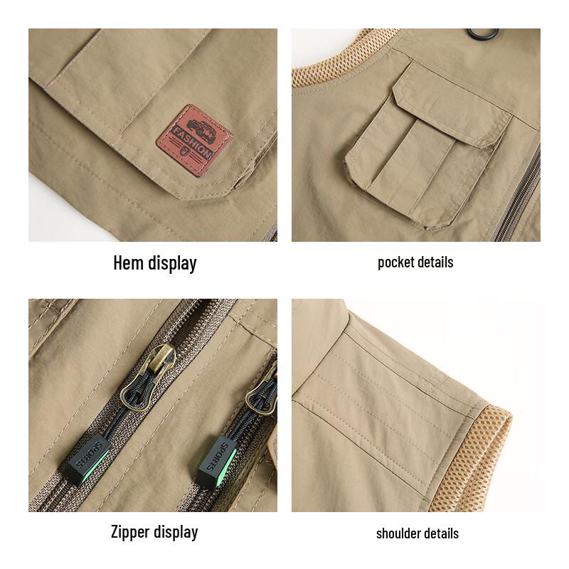 Men's JEEP Multi-pocket Mesh Fishing Vest