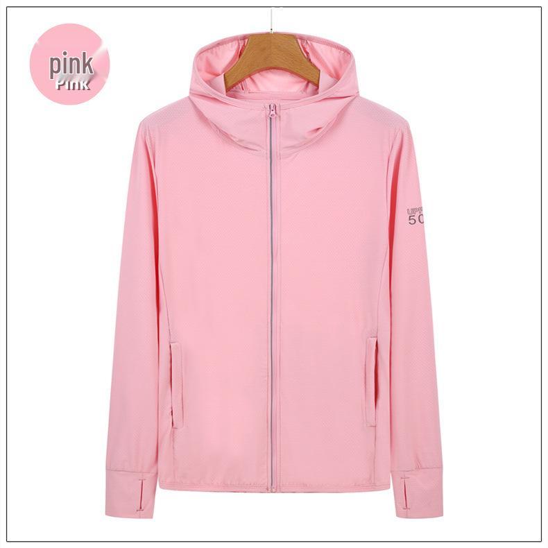 New Summer Breathable Ice Silk Sun Protection Hoodie - Lightweight, Thin, Couples' Outdoor Sunscreen Jacket (Custom Printable)