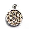 [World Accessories Carmelo] Flower of Life Divine Geometry Flower of Life Gibeon Meteorite Pendant Sterling Silver 925 Gold Small