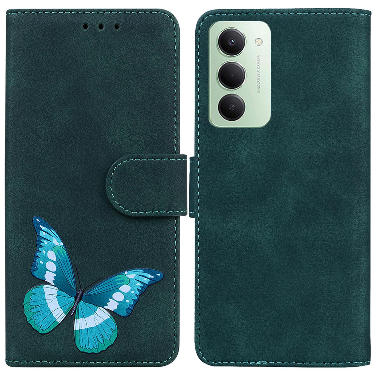 

For Xiaomi Redmi 15 4G (EU) (171mm) Stand Case PU Leather Phone Cover Butterfly Printed