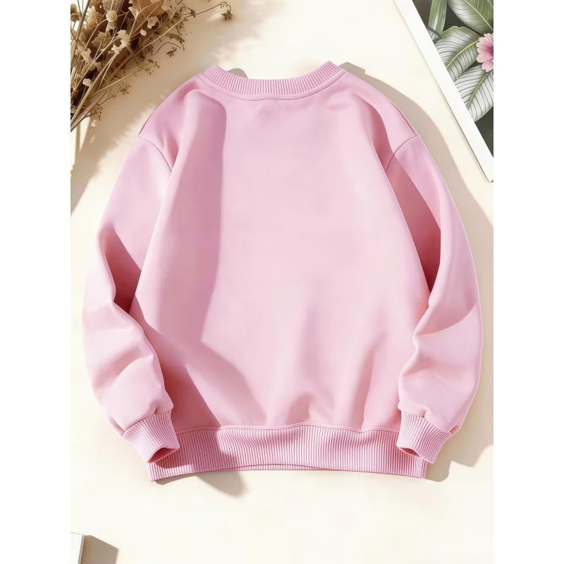European Sizes Autumn/Winter Kids' Long-Sleeve Crewneck Sweatshirt, Casual and Comfortable Style with Fun Cartoon Puppy Skateboard Print